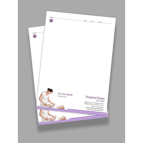 Baby Care Hospital Prescription Pad Design Baby Care Hospital Prescription Pad Design