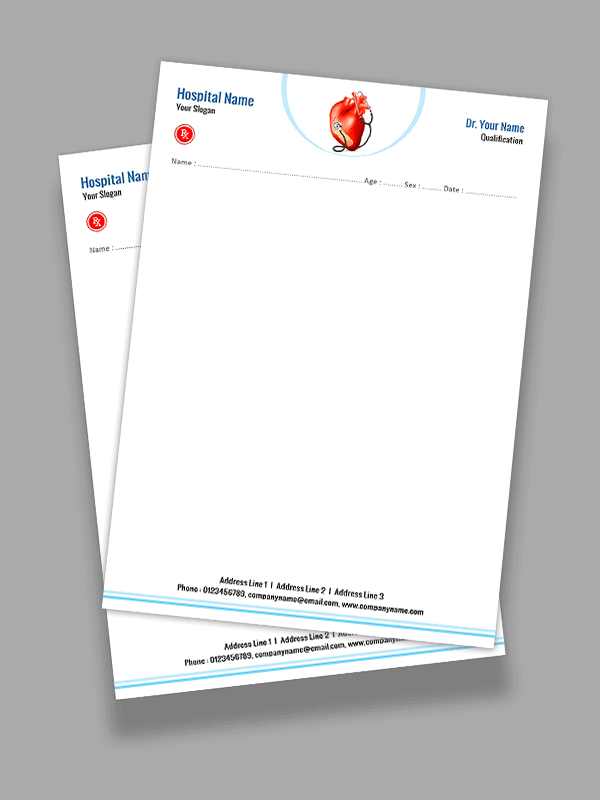 Custom Cardiologist Prescription Pad Design