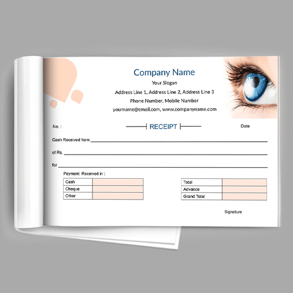 Custom Eye Care Receipt Design