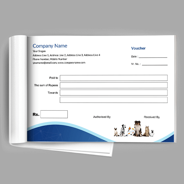 Custom Pet Clinic Voucher Book
