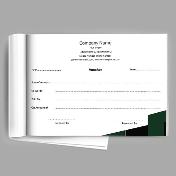 Custom Construction Voucher Book