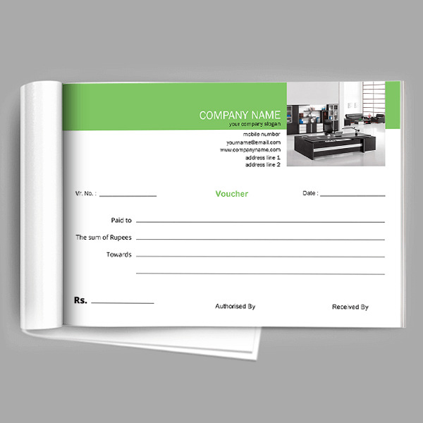 Custom Corporate Voucher Book