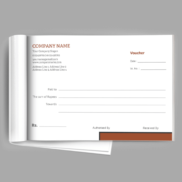 Custom personalized Voucher Book