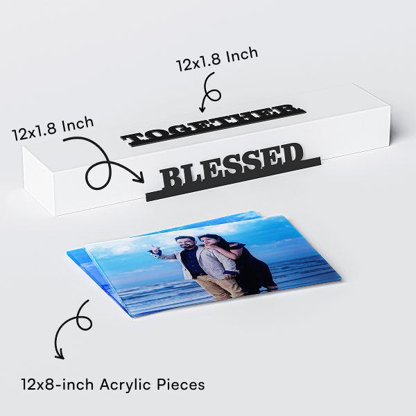 Blessed Together - 2 Photo Acrylic Wall Frame