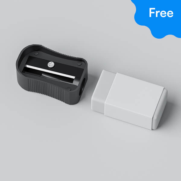 Name Pencils Specifications - Free Eraser & Sharpener Combo