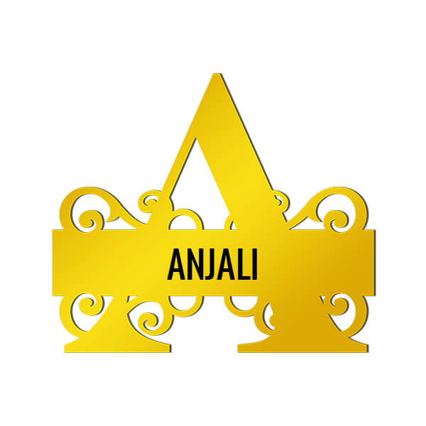 Inscriptional Style Sign Nameplate For Letter A