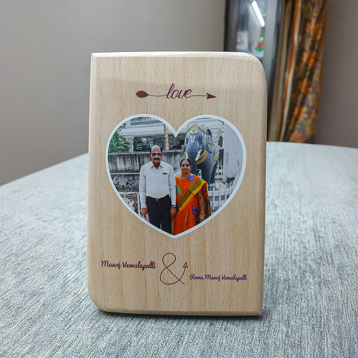 Checkout Wooden Photo Stand - Customer Google Image Review - 2