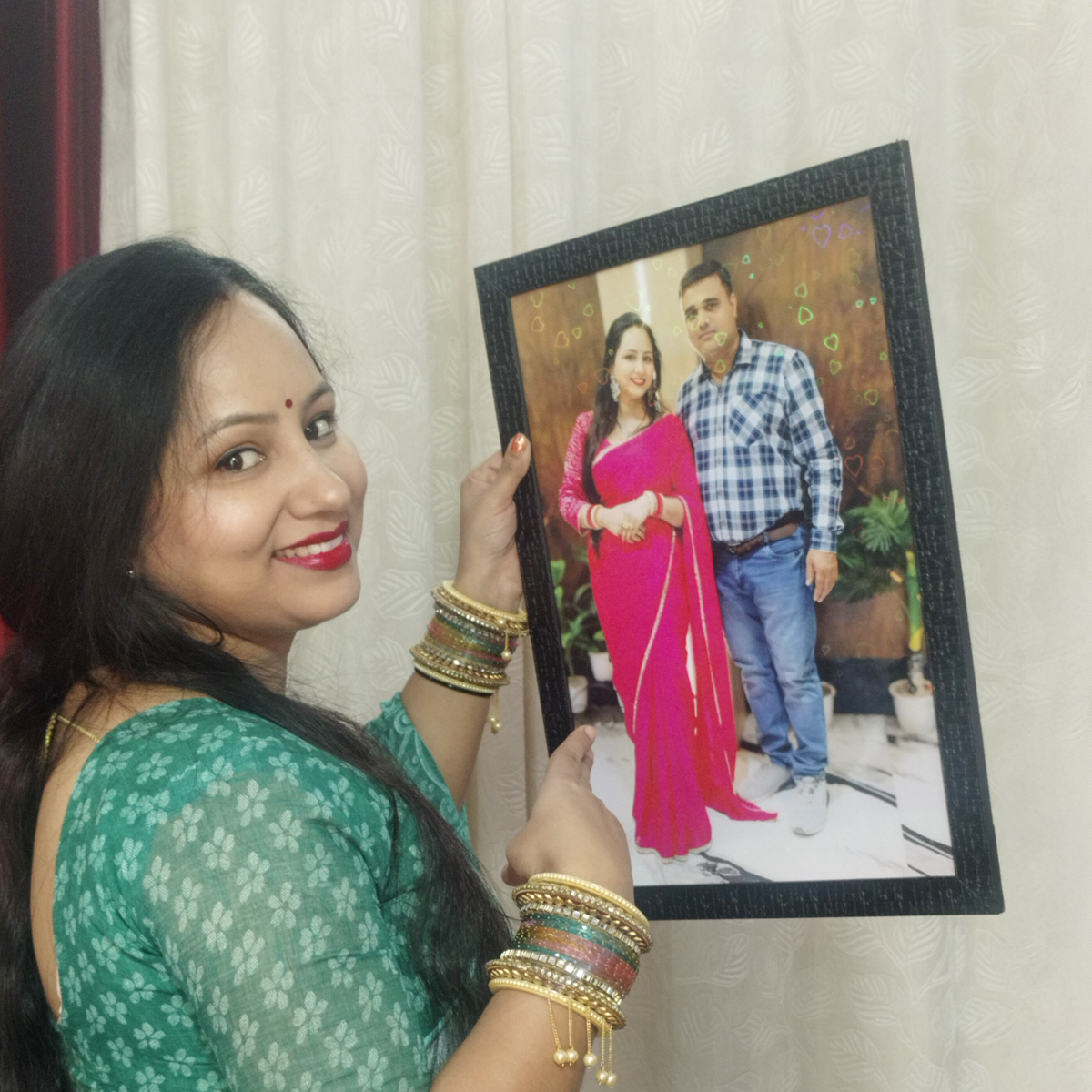 Checkout Hearts Effect Photo Frame - Customer Google Image Review - 1