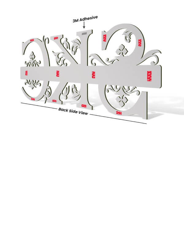 Triple Monogram Nameplate Easy To Install