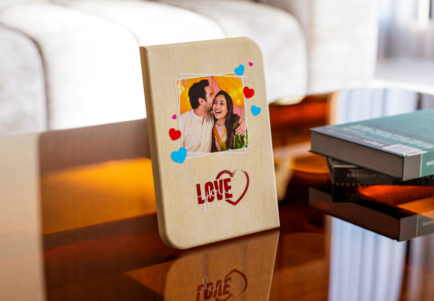 wooden photo stands