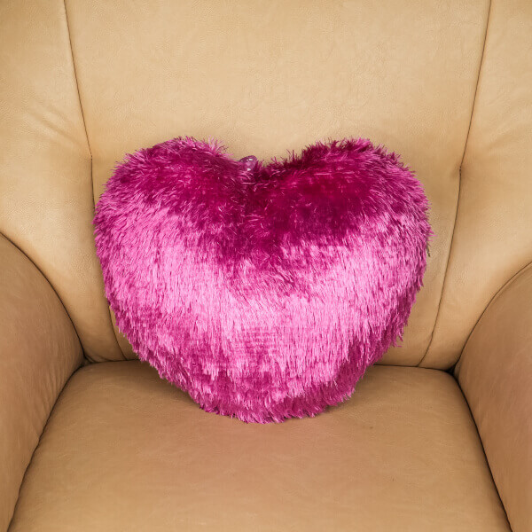 Heart Shaped Fur Pillow