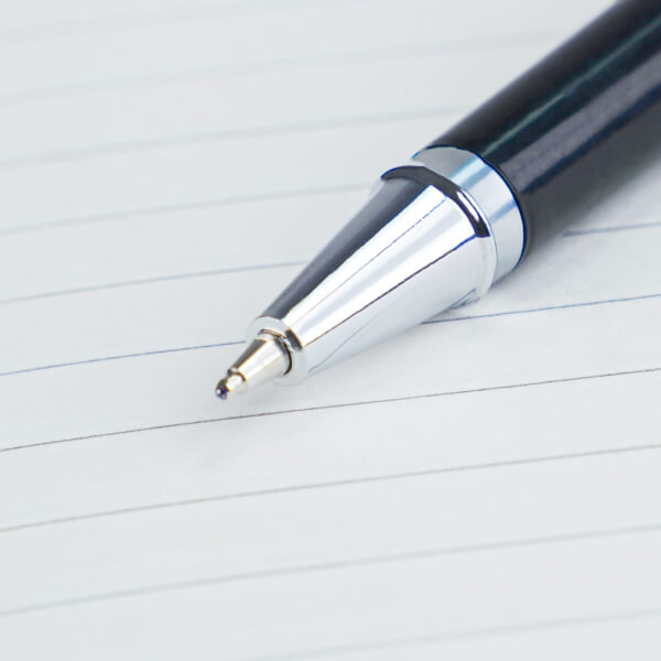 Classic Red And Chrome Metal Body Ball Point Pen