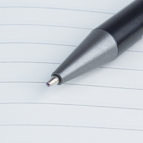 Click Action Black Metal Body Ball Point Pen