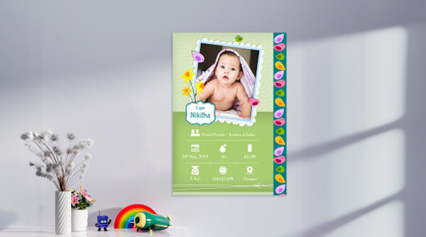 Baby Birth Acrylic Photo Frames