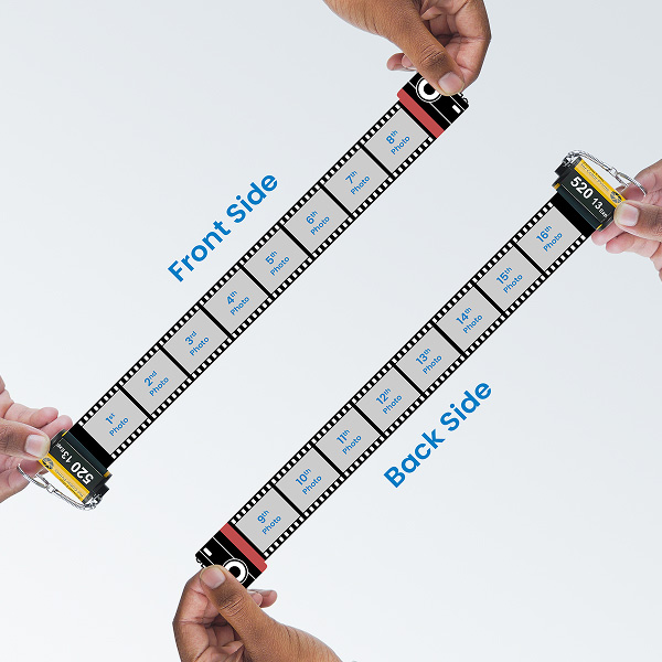 16 Pics Camera Film Roll Keychain