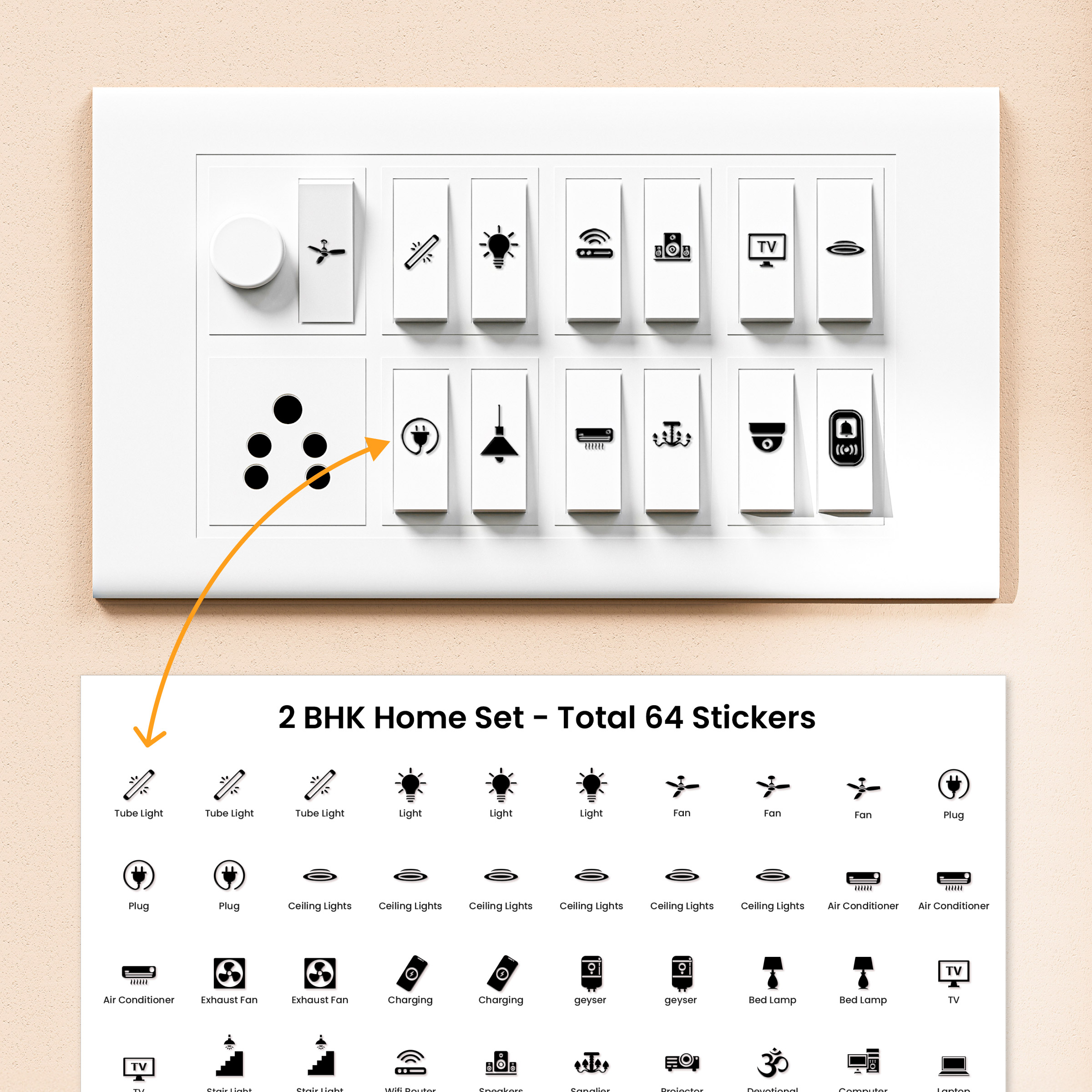 Modern Home Switch Stickers Preview 3