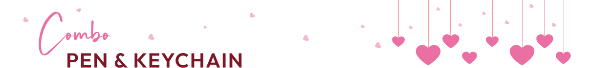 Name Pen And Keychain Combo Heading